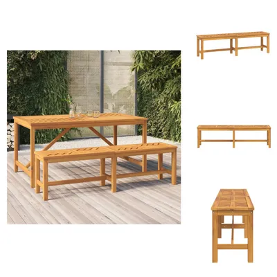 Image de vidaXL Banc de jardin 150 cm en bois massif d'acacia - Bancs de jardin