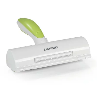Produktbild von EASYmaxx Akku-Fusselroller für Tierhaare 3V weiß/limegreen mit LED-Beleuchtung