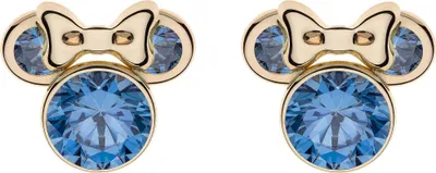 Produktbild von Disney EG00015SEPL.CS Ohrstecker Mädchen Minnie Mouse Blau September 375/- Gelbgold