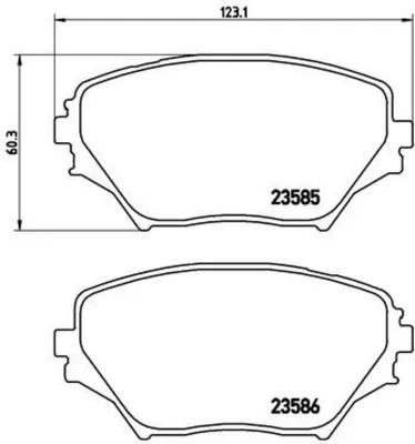Produktbild von Brembo Bremsbelagsatz, Scheibenbremse Vorderachse P 83 055
