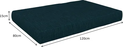 Image de POKAR Coussin pour palette Coussins de palette avec housse amovible Canapé de palette, Taille:Set coussin d'assise 120x80 + coussin de dossier 120x40, Couleur:Vert foncé