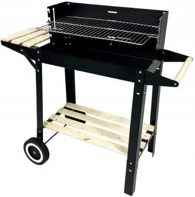 Zdjęcie produktu dla Grill ogrodowy węglowy z półkami na kółkach