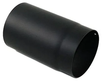 Imagen del producto de Tubería de escape negra, diámetro 120 mm, recta, 25 cm