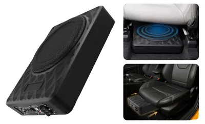 Zdjęcie produktu dla Subwoofer, moc znamionowa 800W, moc maksymalna 1000W, napięcie 12V, wymiary 28 cm x 20 cm x 7,5 cm, zakres częstotliwości 20 Hz - 200 Hz