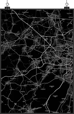 Produktbild von Mr. & Mrs. Panda Bild Germering DIN A5 - Geschenk, Plakat, Stadt, Dorf Karte Landkarte Map Stadtplan, wanddeko, Wandbild, drucke, Kunstdruck