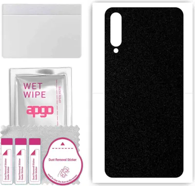Produktbild von apgo Rückseite Schutzfolie, Skin, kompatibel mit Umidigi X, Hinten Displayschutzfolie aus Vinylfolie, kratzfest, einfache Montage - Mattschwarz