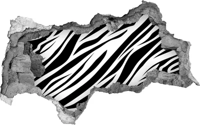 Produktbild von Selbstklebender Loch-3D-Aufkleber 95x73 cm Zebra Hintergrund