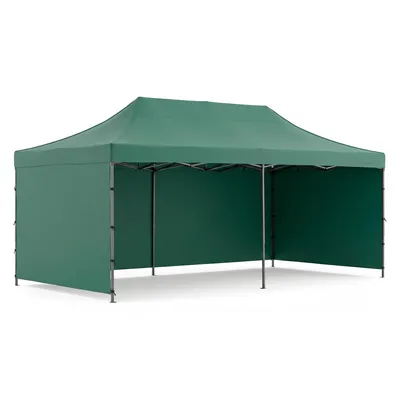 Produktbild von Faltpavillon 3x6 m Springos® – Gartenpavillon Marktzelt Partyzelt Cateringzelt grün