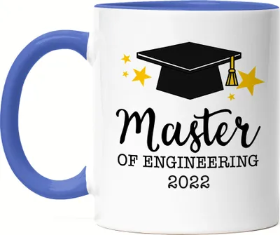 Produktbild von Master of Engineering 2022 Tasse Blau Abschluss Geschenk Studium Absolvent Masterabschluss Uni