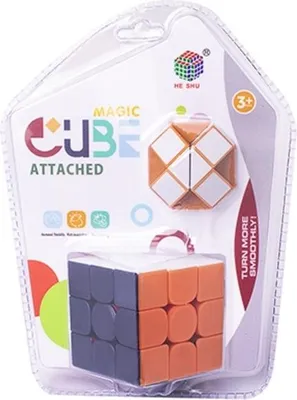 Obrázek produktu pro Sada Barevných Hlavolamů 3X3 Logická Kostka + Had