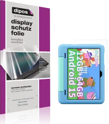 Produktbild von 2x Schutzfolie für Blackview Tab 20 Kids klar Displayschutzfolie Folie Display Schutz dipos