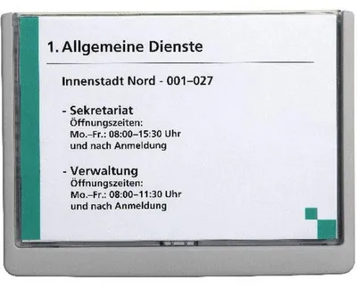 Produktbild von DURABLE Türschild CLICK SIGN A5 quer, 486637 graphit