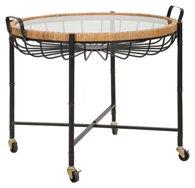 Produktbild von TamDao - Couchtisch, 57x65x71h cm Braun, mit Rollen