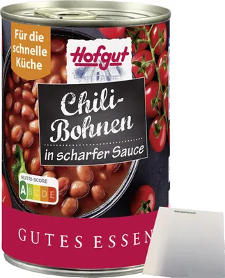 Produktbild von Hofgut Chilibohnen (425ml Dose) + usy Block