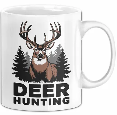 Produktbild von Hirschjäger Jagd Tasse Geschenk für Naturburschen Lustiges (Weiß)