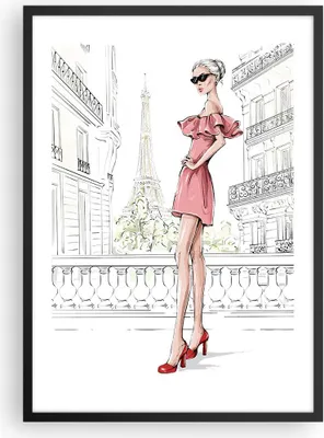 Produktbild von Gerahmtes Poster - Schwarzer Rahmen - Paris Turm Eiffel - 50x70 cm - Wand Bild - Wanddeko - Wandbilder - Kunstposter - Wandposter - Bilderrahmen - Bilder - Kunstdruck - P2BPA50x70-5164