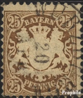 Produktbild von Briefmarken Bayern 1876 Mi 41 gestempelt Staatswappen