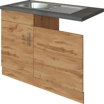 Obrázek produktu pro Kuchyňská skříňka s dřezem Held Möbel Sorrento 110 x 60 x 86 cm dub světlý matný dub světlý matný