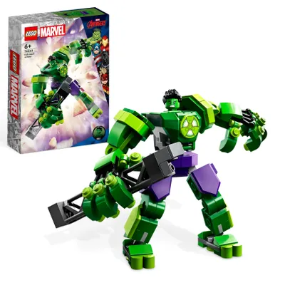 Zdjęcie produktu dla LEGO 76241 Marvel Mechaniczna zbroja Hulka, Zestaw Kolekcjonerski Avengers, Zabawki do Budowania dla Dzieci w Wieku Powyżej 6 lat, Pomysł na Prezent
