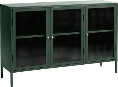 Image de Sideboard >BRONCO< (B/H/T: 132x85x40 cm) in grün aus Metall - 132x85x40 (BxHxT)