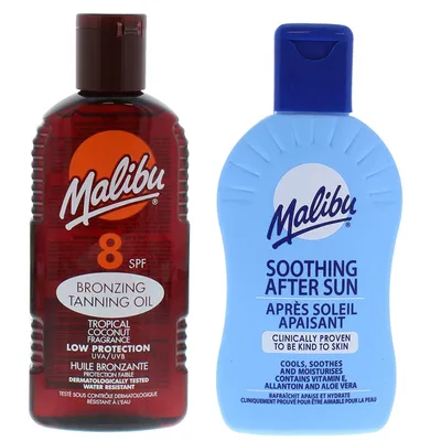 Immagine prodotto di Malibu Tanning Oil SPF8 200ml + balsamo dopo abbronzatura 200 ml
