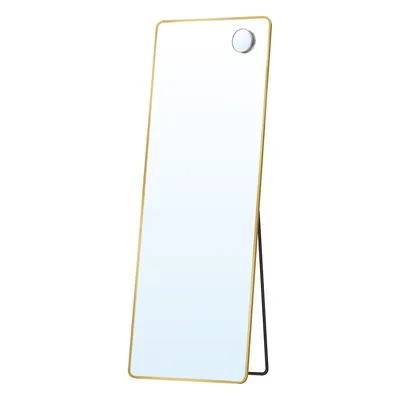 Produktbild von SONGMICS Ganzkörperspiegel mit Vergrößerungsspiegel, Sicherheitsglas, rechteckig, 160 x 50 cm, gold