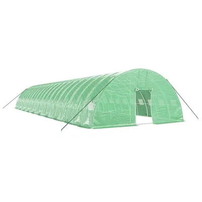 Image de vidaXL Serre avec cadre en acier vert 120 m² 20x6x2,85 m