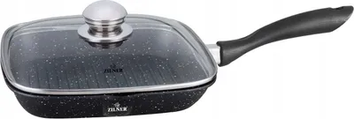 Produktbild von 24Cm Granit Grillpfanne Antihaftbeschichtung Zilner Zl-7014