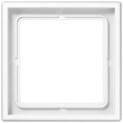 Produktbild von Jung Rahmen 1-fach, LS 990, IP 44, Duroplast, alpinweiß, senkrechte und waagerechte Montage, 1 Stk.