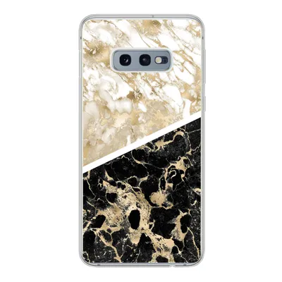Produktbild von MuchoWow® Handyhülle Schutzhülle Hülle für Samsung Galaxy S10e Marmor - Schwarz und Gold - Schick Silikon Softcase Handy Hülle - Handy