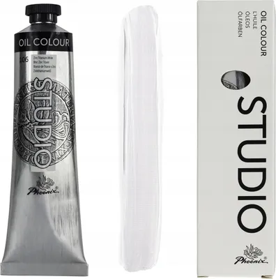 Produktbild von Ölfarbe 120ml Tube Phoenix Studio – 106 Zink-Titanweiß (Zinc Titanium White) – Künstlerfarbe – Deckend & Lichtecht für Leinwand, Holz