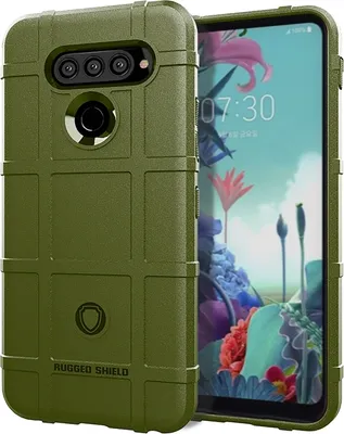 Produktbild von Mobigear Rugged Shield  LG K51s Hülle Flexibles TPU Backcover Stoßfest - Grün