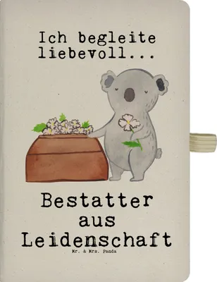 Produktbild von Mr. & Mrs. Panda notizbuch Bestatter Leidenschaft - Transparent - Geschenk, Journal, Adressbuch, skizzenbuch a4, Jubiläum, Tagebuch, DIN