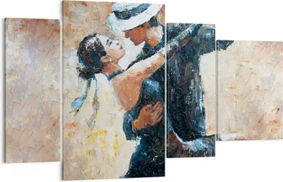 Produktbild von Bild auf Leinwand - Leinwandbild - tanzen sie - 120x70cm - Wand Bild - Wanddeko - Wandbilder - Leinwanddruck - Bilder - Kunstdruck - Wanddekoration - Leinwand bilder - Wandkunst - DL120x70-3773