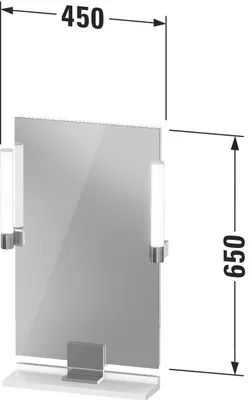 Produktbild von DURAVIT SV74200BD550000 Sivida Spiegel 450x650x36,LED,Dimmf.