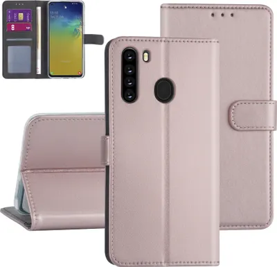 Immagine prodotto di Custodia a libro per Samsung Galaxy A21 Rose Gold - Porta carte di credito