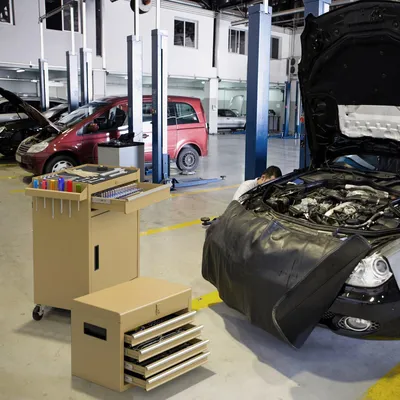 Produktbild von Werkzeugkiste - Werkstattwagen - Werkzeugwagen - Werkzeugschrank - Rollcontainer - 5 Schubladen