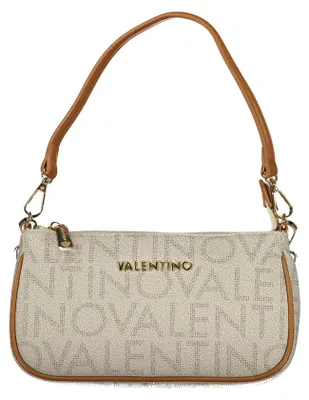 Imagen del producto de Elegante bolso beige para mujer con correa desmontable y cierre de cremallera