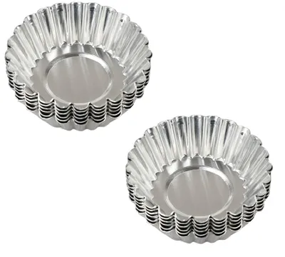 Produktbild von 12 x Backform Eierkuchenform Muffinform Quicheform °10cm Weißblech