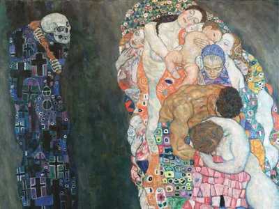 Obrázok produktu pre Gustav Klimt Art Print Obraz - Smrť a život 1915 (60 x 80 cm)