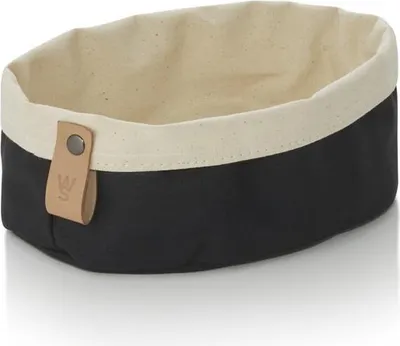 Produktbild von 15x Brottasche Flip Baumwolle, 19 x 15 x 10 cm, schwarz/cream, Canvas