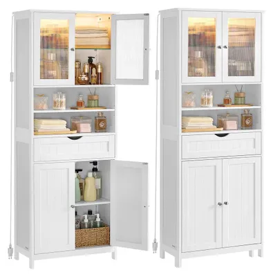 Immagine prodotto di Mobile da bagno con spazio contenitore – Bianco – 30 x 60 x 170 cm
