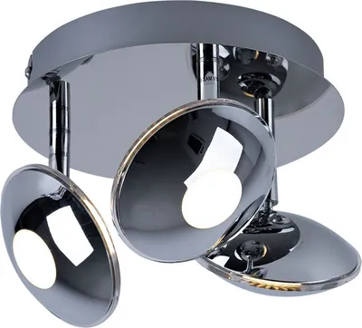 Produktbild von LED Deckenleuchte, 3 Flammig, Chrom, satiniert, D 20 cm