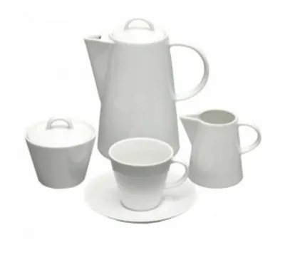 Image de Porcelaine moderne de Karlovy Vary, service à café Tom blanc, 15 pièces