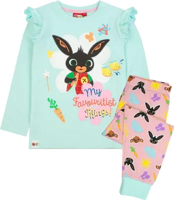Produktbild von Bing Bunny - dívčí pyžamo NS6156 (104) (růžová/mátově zelená)