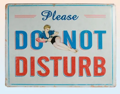 Produktbild von Blechschild Vintage Do not disturb Pinup