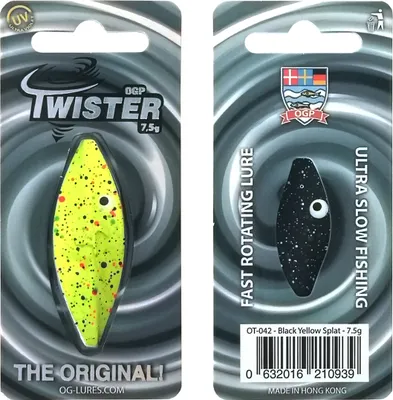 Immagine prodotto di OGP Cucchiaio Twister 7,5 g Nero Giallo Splat
