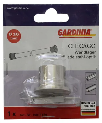Immagine prodotto di Gardinia Supporto a muro per Ø 20 mm effetto acciaio inox cm