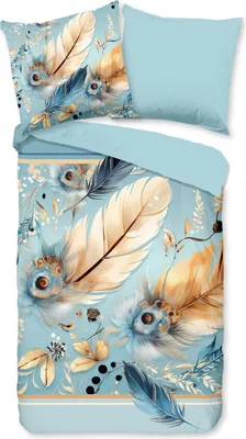 Immagine prodotto di Pure Bettbezug "piume/orientale" - Aqua - (135x200 cm) - Mikrofaser