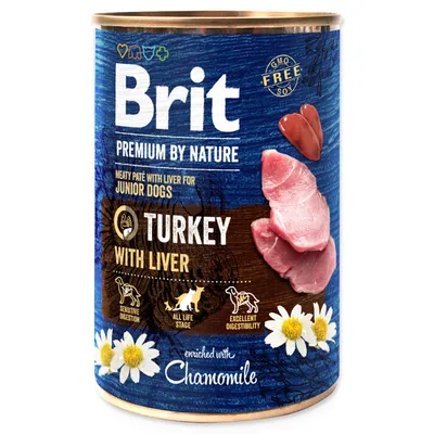 Zdjęcie produktu dla BRIT Premium by Nature Indyk z wątróbką 400 g